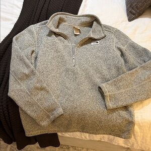The North Face Men’s Grey/Beige Greige Quarter-Zip Fleece Pullover